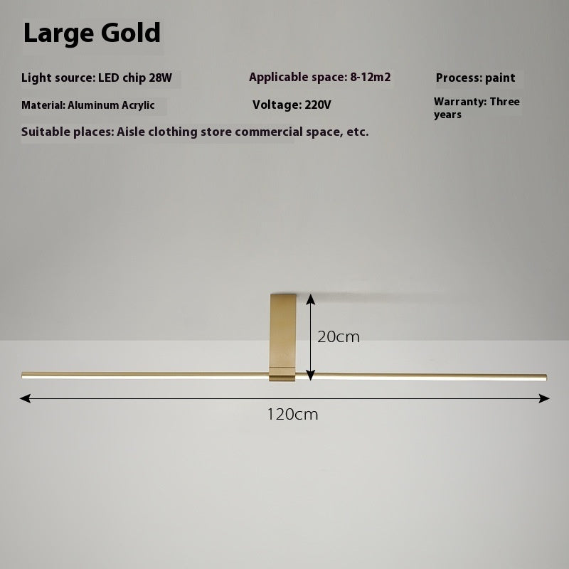 Led Ceiling Light Creative Minimalist One-word Strip Light