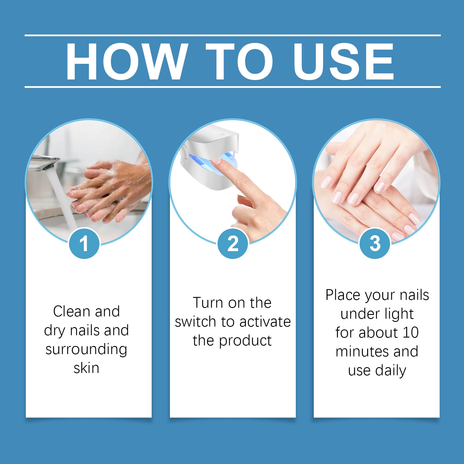 EOHOE Nail Repair Device Gentle Repair Of Nail Edge Rotten Nails, Nail Care, Cleaning And Polishing Nail Surface Care Device