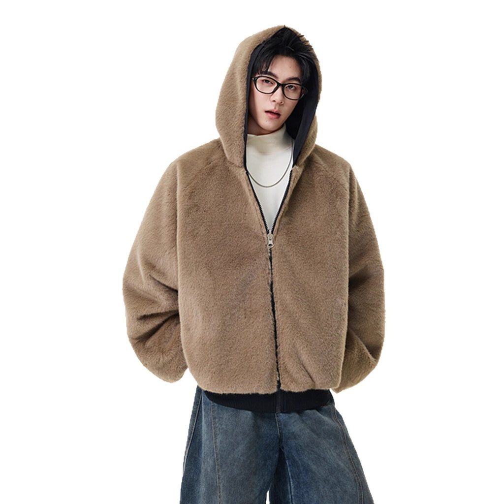Mens Trendy High-end Winter Hooded Cotton Coat
