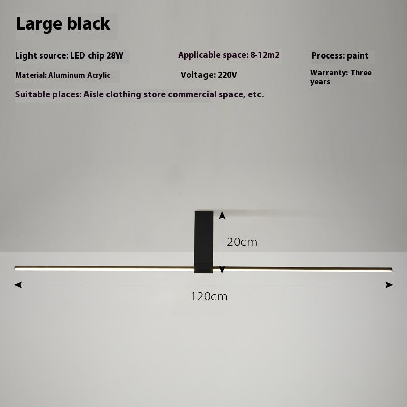 Led Ceiling Light Creative Minimalist One-word Strip Light